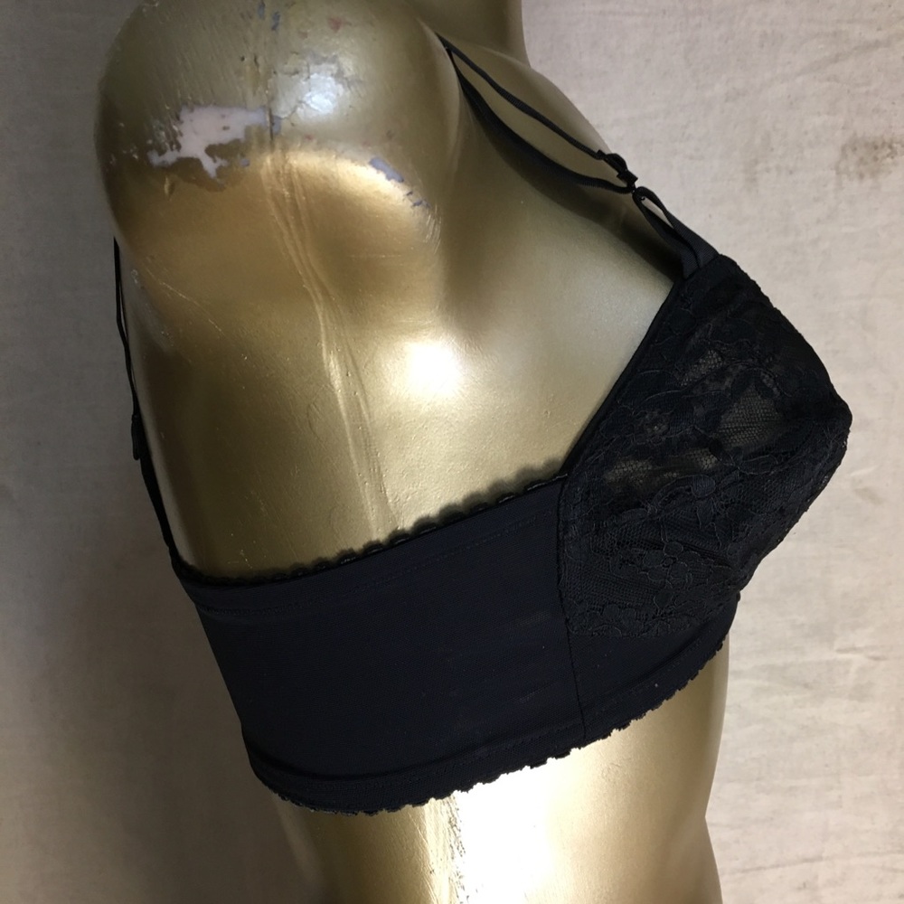 Vintage Vanity Fair Black Pinup Style Bra Size 32A - Picture 3 of 5